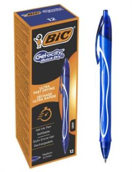 PENNA GEL A SCATTO BIC GELOCITY QUICK DRY 0,7MM BLU 950442