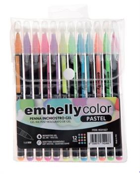 PENNA GEL PASTEL EMBELLY COLOR 12 PZ 01027