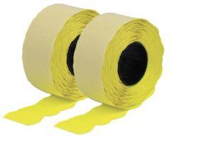 ROTOLO DI ETICHETTE REMOVIBILI GIALLO FLUO 21X12MM ASS.