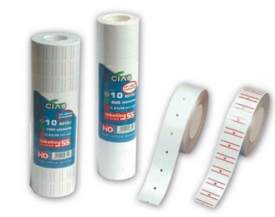 10 ROTOLI ETICHETTE BIANCHE 21X12MM RIMOVIBILE