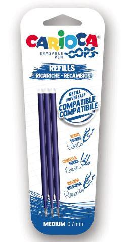 REFILL PENNA CARIOCA OOPS BLU 3PZ 43041/02