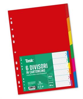 DIVISORI TOP QUALITY IN CARTONCINO A4 6PZ   11042
