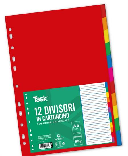 DIVISORI TOP QUALITY IN CARTONCINO A4 12PZ   11043