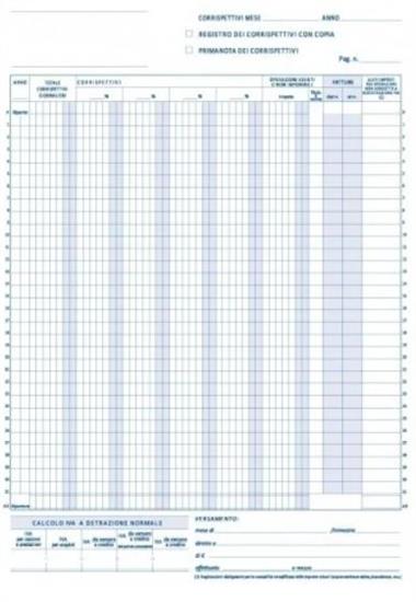 REGISTRO CORRISPETTIVI 13/13 2COPIE  10205