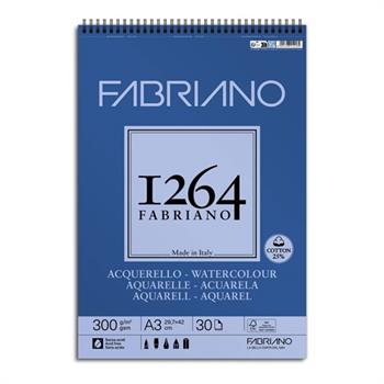 BLOCCO ACQUERELLO SPIRALATO FABRIANO 300GR A3 30FF    19100650