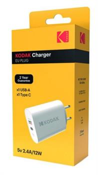 PRESA RICARICA DUAL USB-C E USB-A 5V2.4A 12W  KM7358