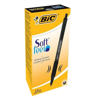 PENNA BIC SOFT FEEL NERO 1,0MM      837397 839542 12PZ.