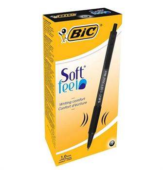 PENNA BIC SOFT FEEL NERO 1,0MM      837397 839542 12PZ.