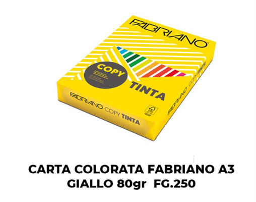 CARTA COLORATA COPY FABRIANO A3 80G. GIALLO     74629742