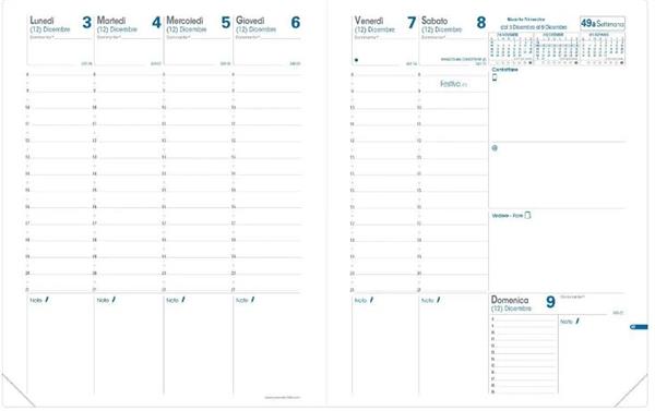 AGENDA SETT.QUO VADIS PRESIDENTE 2025 BLU 21X27CM 016077Q