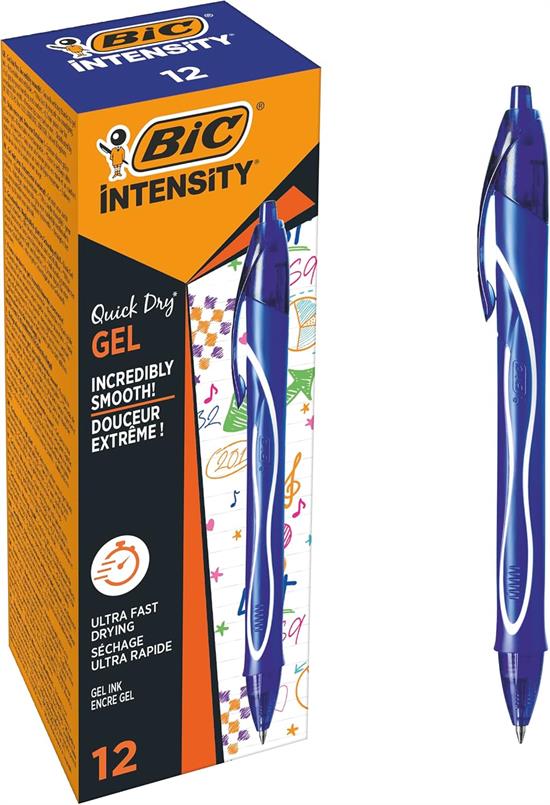 PENNA GEL A SCATTO BIC GELOCITY QUICK DRY 0,7MM BLU 950442