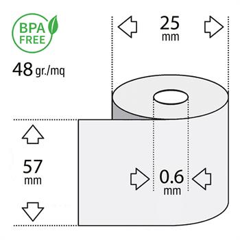 ROTOLO TERMICO CASSA SENZ'ANIMA 57X25      6RBPA57/D25/6