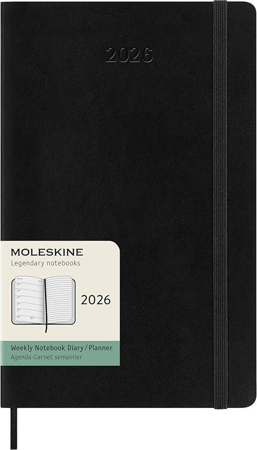 AGENDA SETTIMANALE MORBIDA MOLESKINE A5 NERO