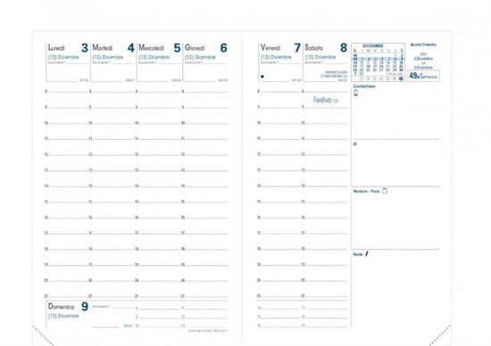 AGENDA SETT. QUO VADIS AFFARI       10X15CM ROSSO 0041464Q