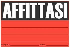 CARTELLO AFFITTASI 32X23CM 315/1