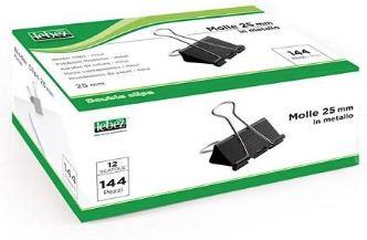 MOLLE DOUBLE CLIPS NERE 25 MM 12PZ  510/3