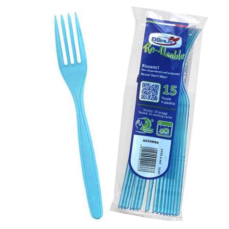 FORCHETTE COMPACT AZZURRO 15PZ      DP3977