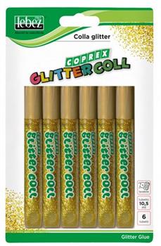 COLLA GLITTER 6PZ 10,5ML ORO LEBEZ 5131
