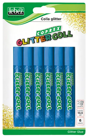 COLLA GLITTER 6PZ 10,5ML BLU        5131-BL