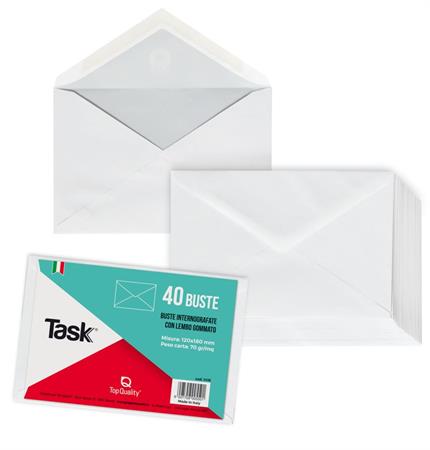 BUSTA DI CARTA BIANCO 12X18 70GR 40PZ 550 1416