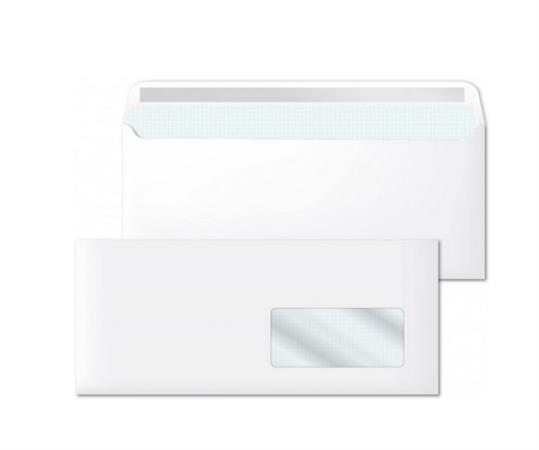 BUSTE 23X11 BIANCHE CON FINESTRA ADESIVE 500PZ 0108