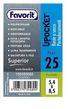 BUSTE PORTA CARTA DI CREDITO 5,4X8,5   01043001 100460082