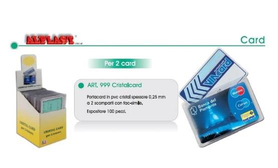 PORTACARD 2 SCOMPARTI CRISTAL ALPLAST 80PZ  999/C