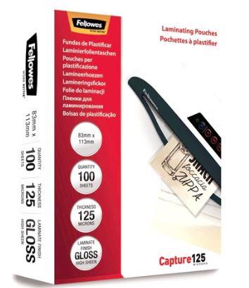 POUCHES PER PLASTIFICATRICI FELLOWES CAPTURE125 - 8,3X11,3CM 125MY