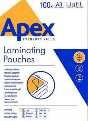 POUCHES PLASTIFICATRICE APEX A3 303X426MM 80MY 6001901