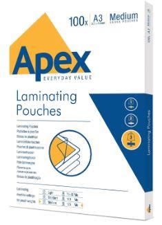 POUCHES PLASTIFICATRICE APEX A3 125MY FELLOWES 6003401