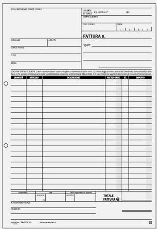 BLOCCO FATTURE 1 ALIQUOTA A5 3COPIE    2106