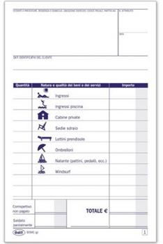 BLOCCO CONTI SERVIZI BALNEARI 17X10 2C  2712