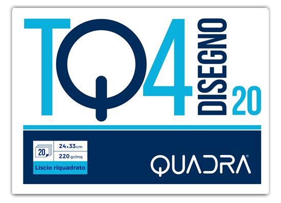 BLOCCO DISEGNO TQ4 24X33 20FF RIQUADRATO 220GR TOP QUALITY 4811