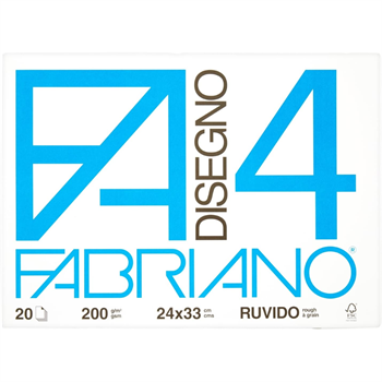BLOCCO ALBUM F4 RUVIDO 24X33 20FF 200GR  05000597