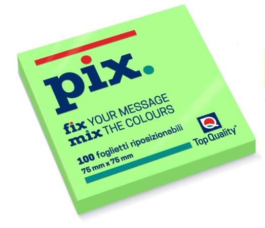 BLOCCO APPUNTI TOP QUALITY PIX 75X75 FLUO 6 PZ   10670