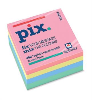 BLOCCO APPUNTI TOP QUALITY PIX 75X75 CUBO PASTEL  10959