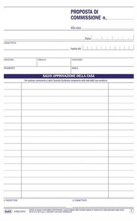 BLOCCO COPIA COMMISSIONE A5 33X3 COPIE  2201