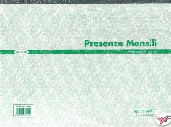 BLOCCO PRESENZE MENSILI 50X2 220X297  2503