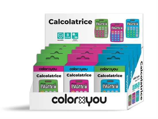 CALCOLATRICE TASCABILE COLORXYOU 11124