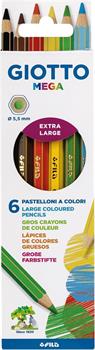 PASTELLI GIOTTO MEGA MATITE COLORATE DA 6       225800