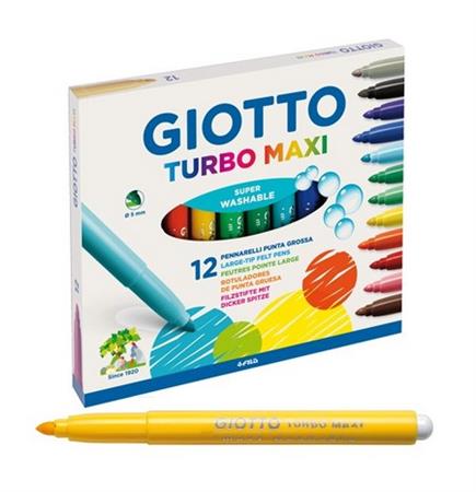 GIOTTO PENNARELLI TURBO MAXI DA 12 COLORI ART.454000