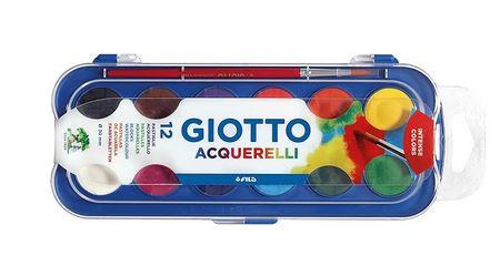 GIOTTO ACQUERELLI DA 12 COLORI CON PENNELLO  351200