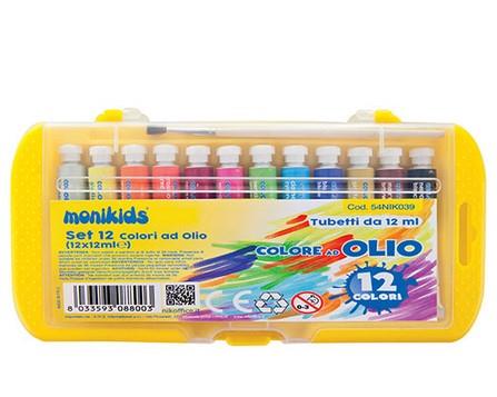 MONIKIDS COLORI AD OLIO 12ML DA 12 NIKOFFICE 54NIK039
