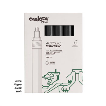 PENNARELLO MARKER CARIOCA NERO 6PZ          45218/01