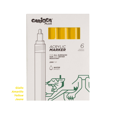 PENNARELLO MARKER CARIOCA GIALLO 6PZ        45218/05