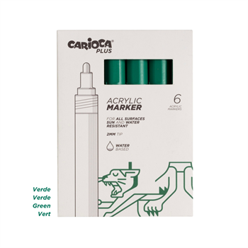 PENNARELLO MARKER CARIOCA VERDE 6PZ         45218/04