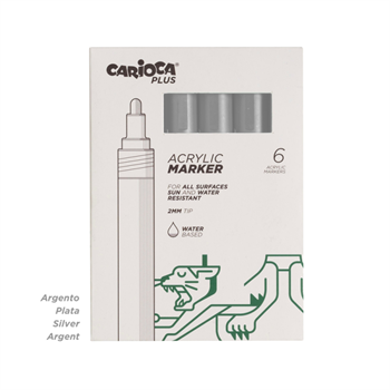 PENNARELLO MARKER CARIOCA ARGENTO 6PZ       45218/37