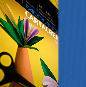 CARTONCINO FABRIANO 35X50 BLU 10 FOGLI  46435114