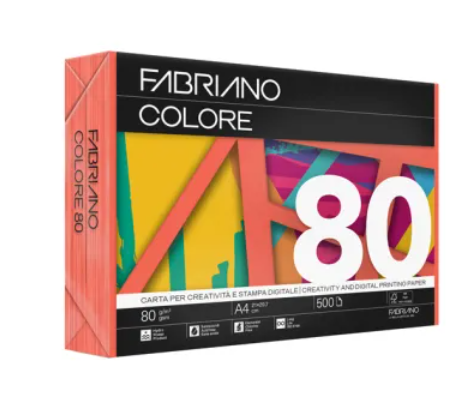 CARTA COLORATA FABRIANO A4 80GR.ARANCIO    75921297