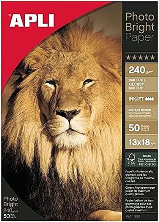 CARTA FOTOGRAFICA APLI 240GR 13X18 50FF  11926 CARTA FOTOGRAFICA APLI 240GR 13X18 50FF  11926
